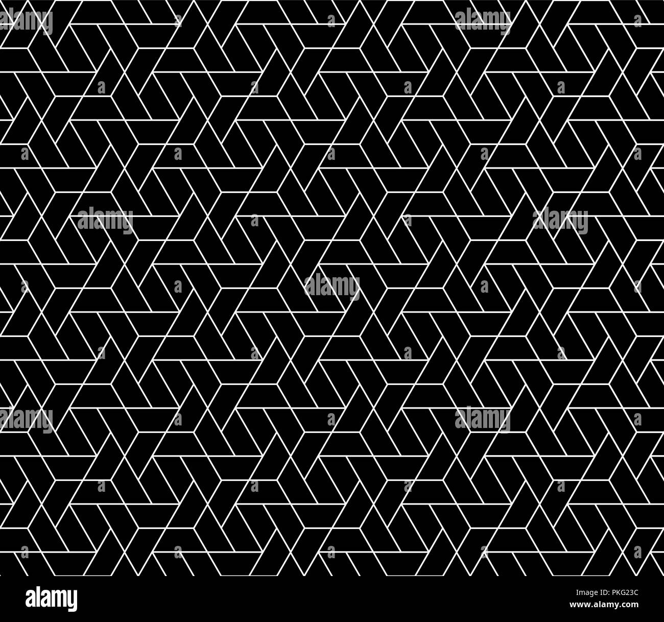 Modèle sans couture hexagonale de vecteur. Grille triangulaire géométriques répétés. Et l'illustration vectorielle Illustration de Vecteur