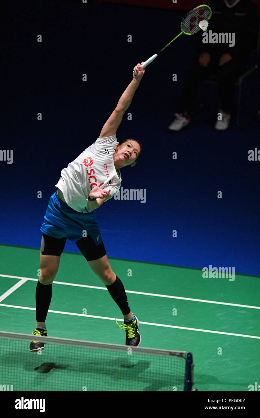 Général Sports Plaza Mori Musashino, Tokyo, Japon. 13 Sep, 2018. Pornpawee Chochuwong (THA), le 13 septembre 2018 - Badminton : Daihatsu Japon Yonex Open 2018 2ème tour féminin en général Sports Plaza Mori Musashino, Tokyo, Japon. Credit : MATSUO.K/AFLO SPORT/Alamy Live News Banque D'Images