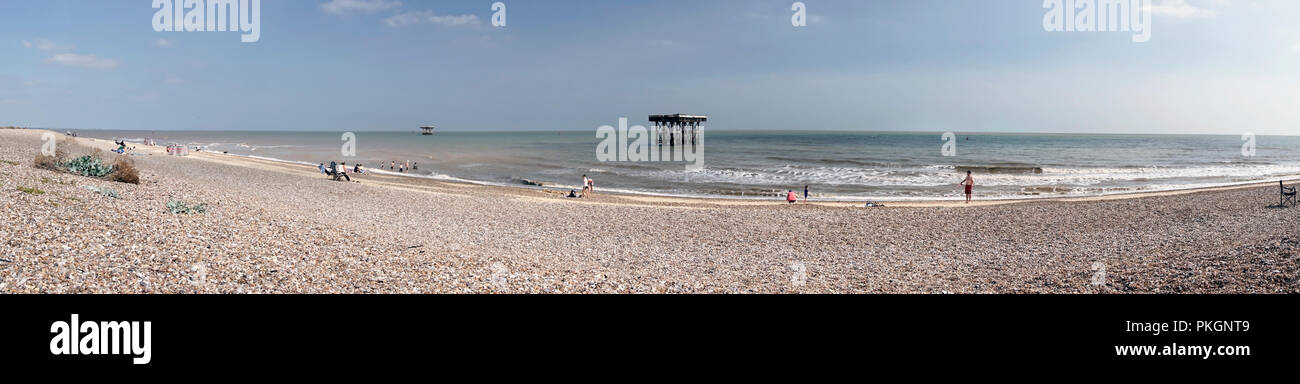 Plage de galets Suffolk Sizewell England UK Banque D'Images