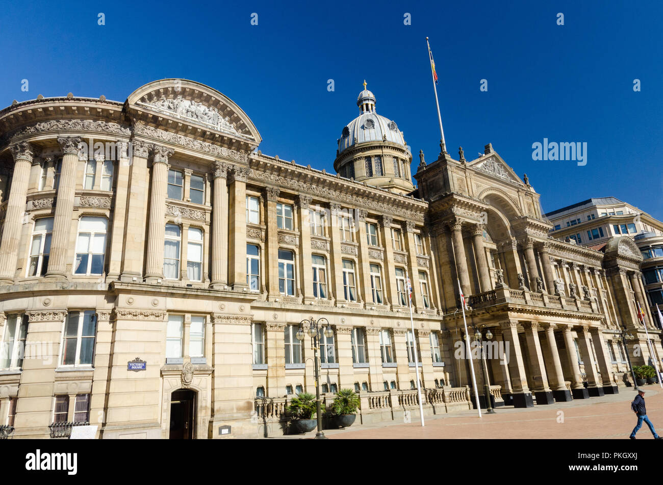 Square Victoria dans le centre de Birmingham et le Conseil Maison sur une journée ensoleillée Banque D'Images