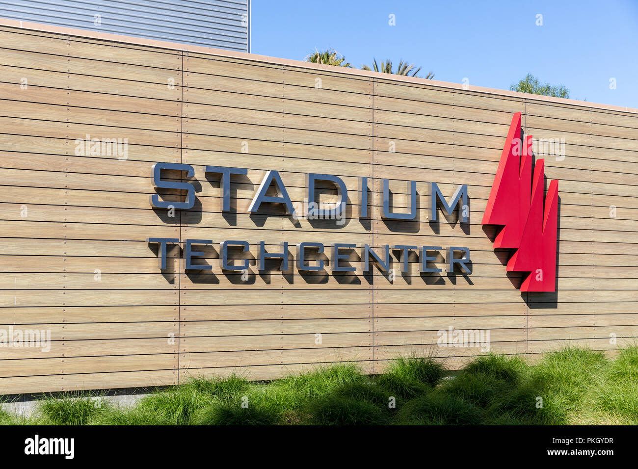 Techcenter Stadium, signer, à Santa Clara, Californie, États-Unis Banque D'Images