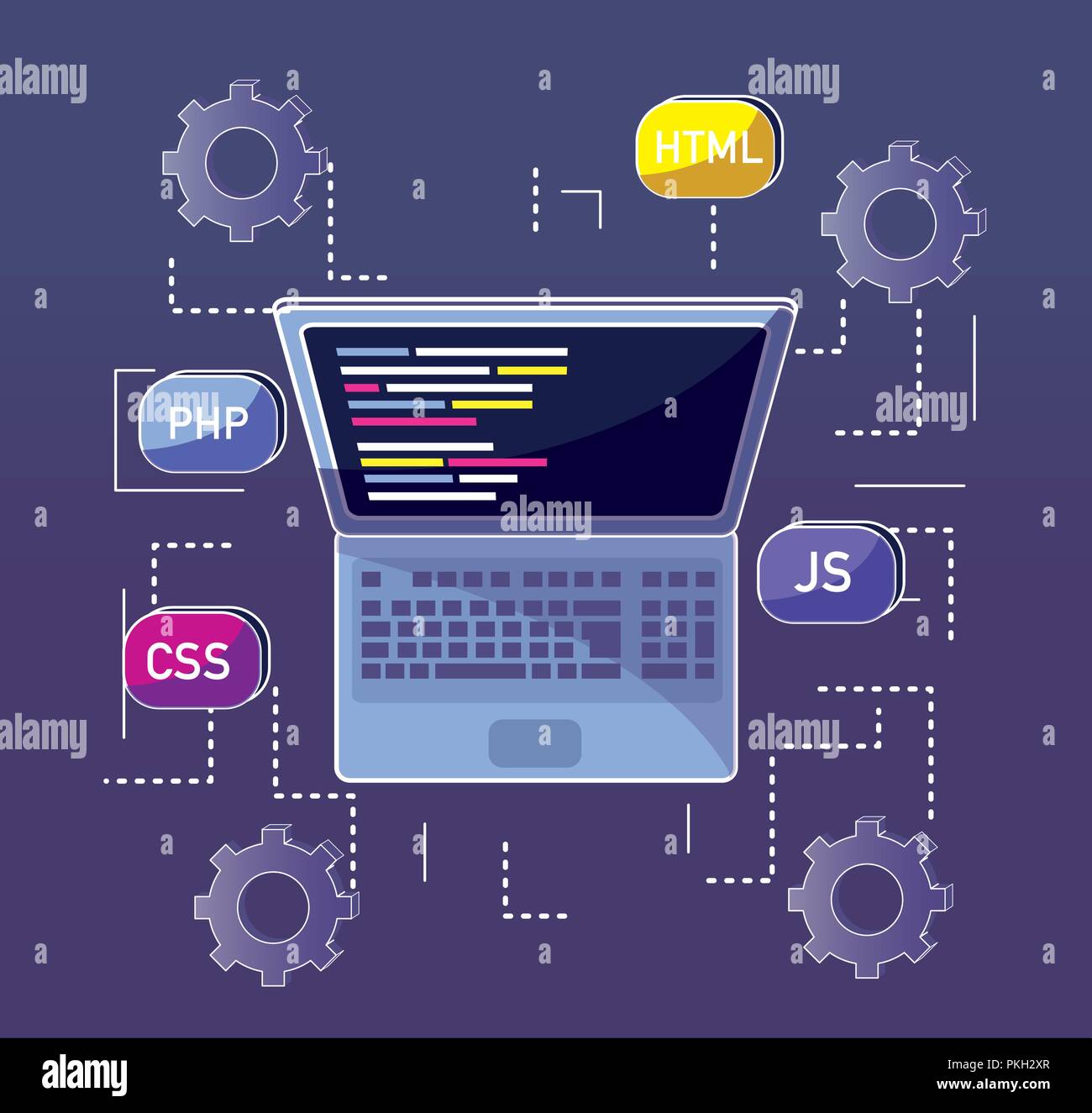 Concept de codage des programmes Illustration de Vecteur