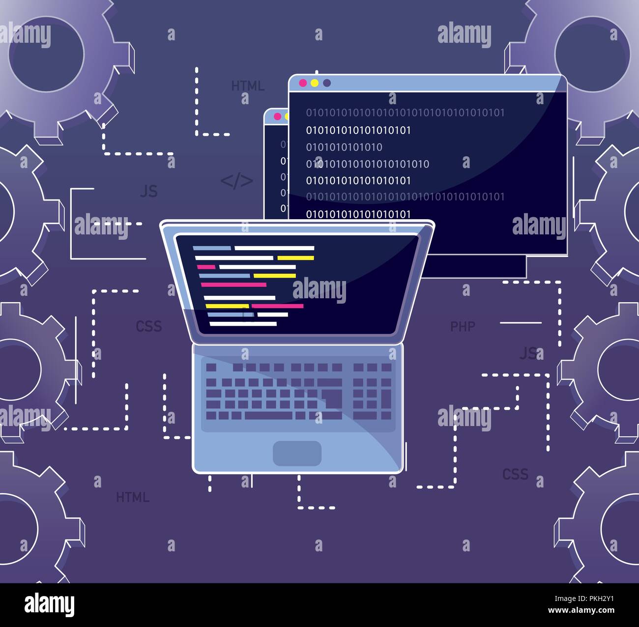 Concept de codage des programmes Illustration de Vecteur