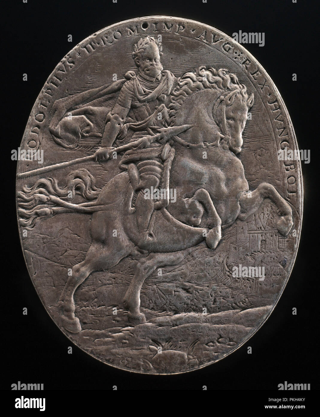 L'empereur Rodolphe II. En date du : ch. 1600/1610. Dimensions : hors tout (ovale) : 5,4 x 4,35 cm (2 1/8 x 1 11/16 in.). Médium : l'argent. Musée : National Gallery of Art, Washington DC. Auteur : 17e siècle, l'Europe occidentale après Adriaen de Vries. Banque D'Images