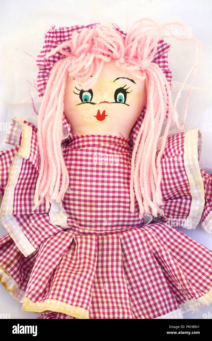 Poupée traditionnelle vénézuélienne typique, fait main poupée faite avec des tissus et fibres. Banque D'Images