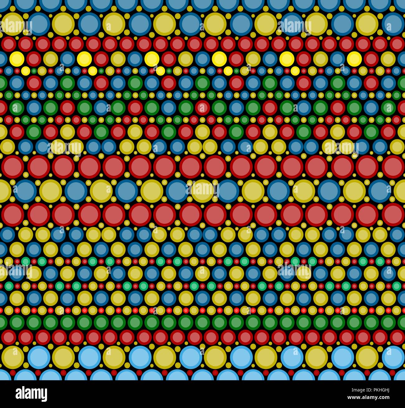 Motif de points de l'Australie. Australian Aboriginal art géométrique cercles concentriques motif transparent Illustration de Vecteur