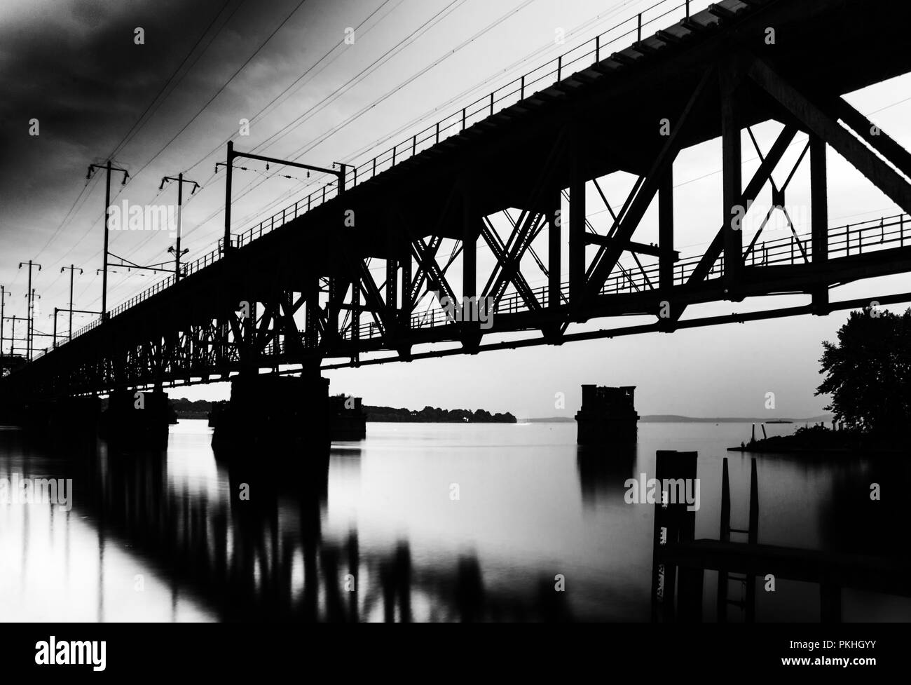 Pont sur la rivière Susquehanna Banque D'Images