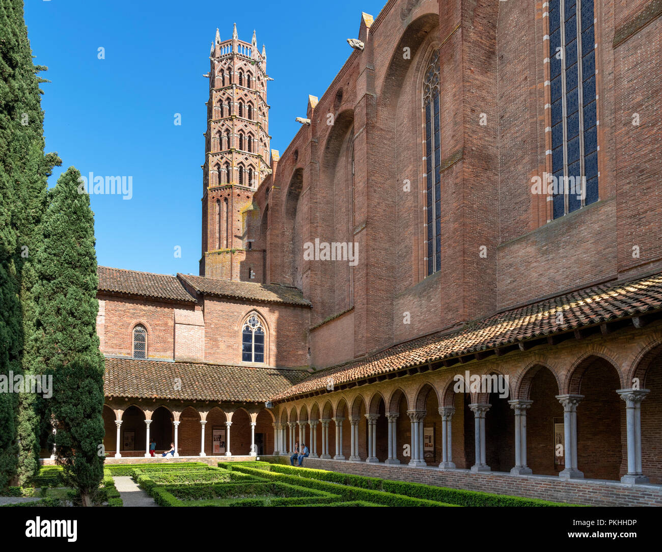 Cloître de l'église des Jacobins, Toulouse, Languedoc, France Banque D'Images