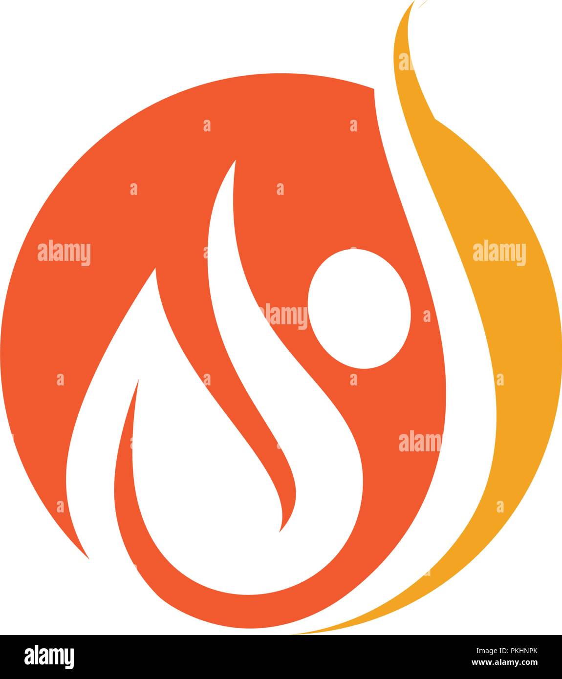 Feu flamme Modèle Logo vector illustration design Illustration de Vecteur