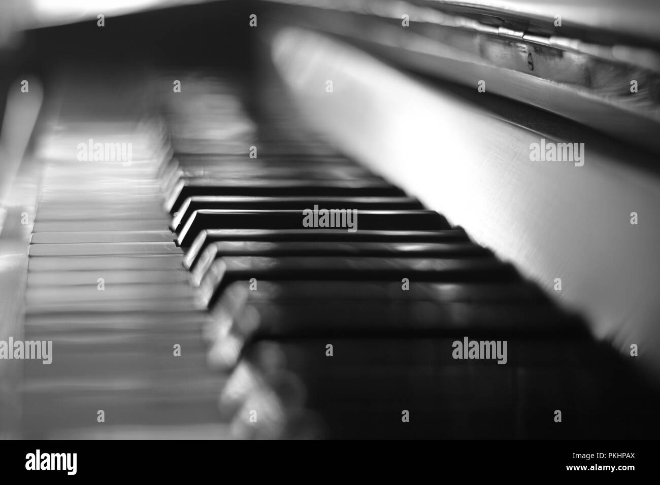 La musique nous accompagne tout au long de la vie,clavier de piano Banque D'Images