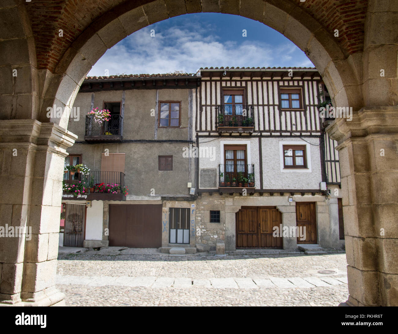 Village rural de la Alberca dans la province de Salamanque, Castille et Leon, Espagne Banque D'Images