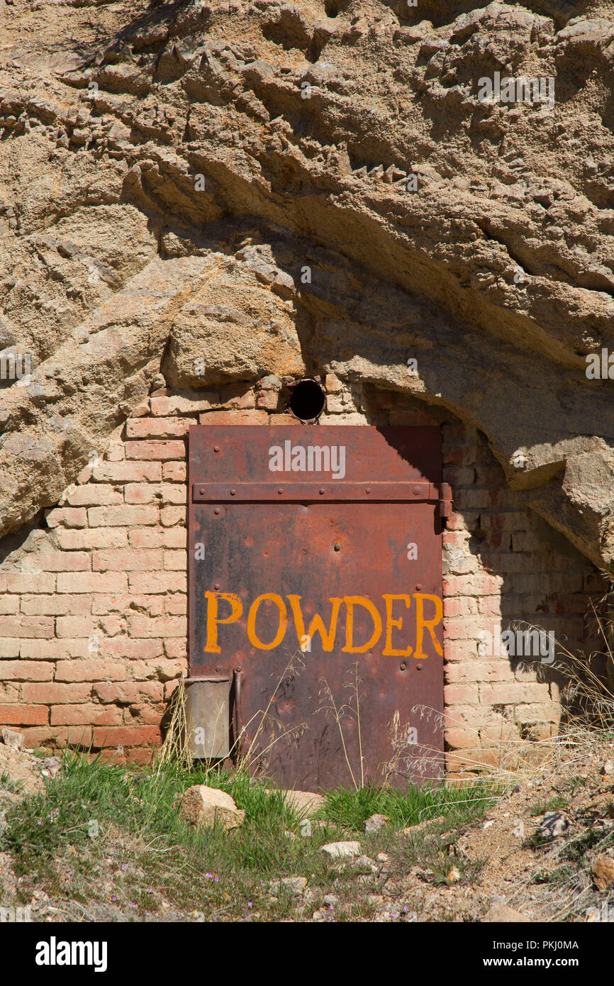 Poudre d'exploitation minière porte, Lander Comté, Austin, Nevada Banque D'Images