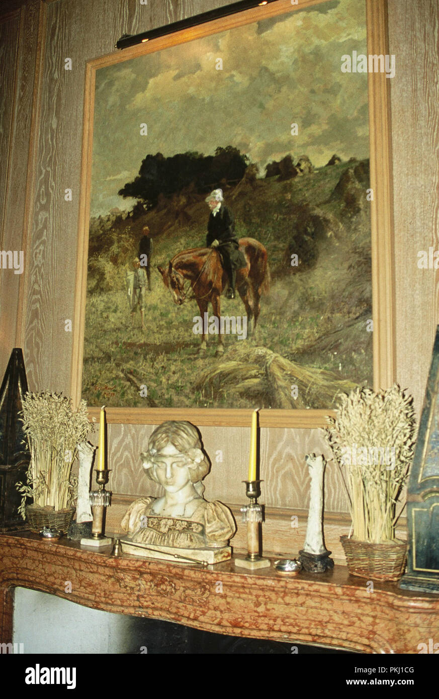 Im Haus des Familiensitz der Bismarcks Schloss Friedrichsruh nahe Hamburg, Deutschland 2006. Dans la chambre de la résidence familiale du château de Bismarck Friedrichsruh près de Hambourg, Allemagne 2006 Banque D'Images