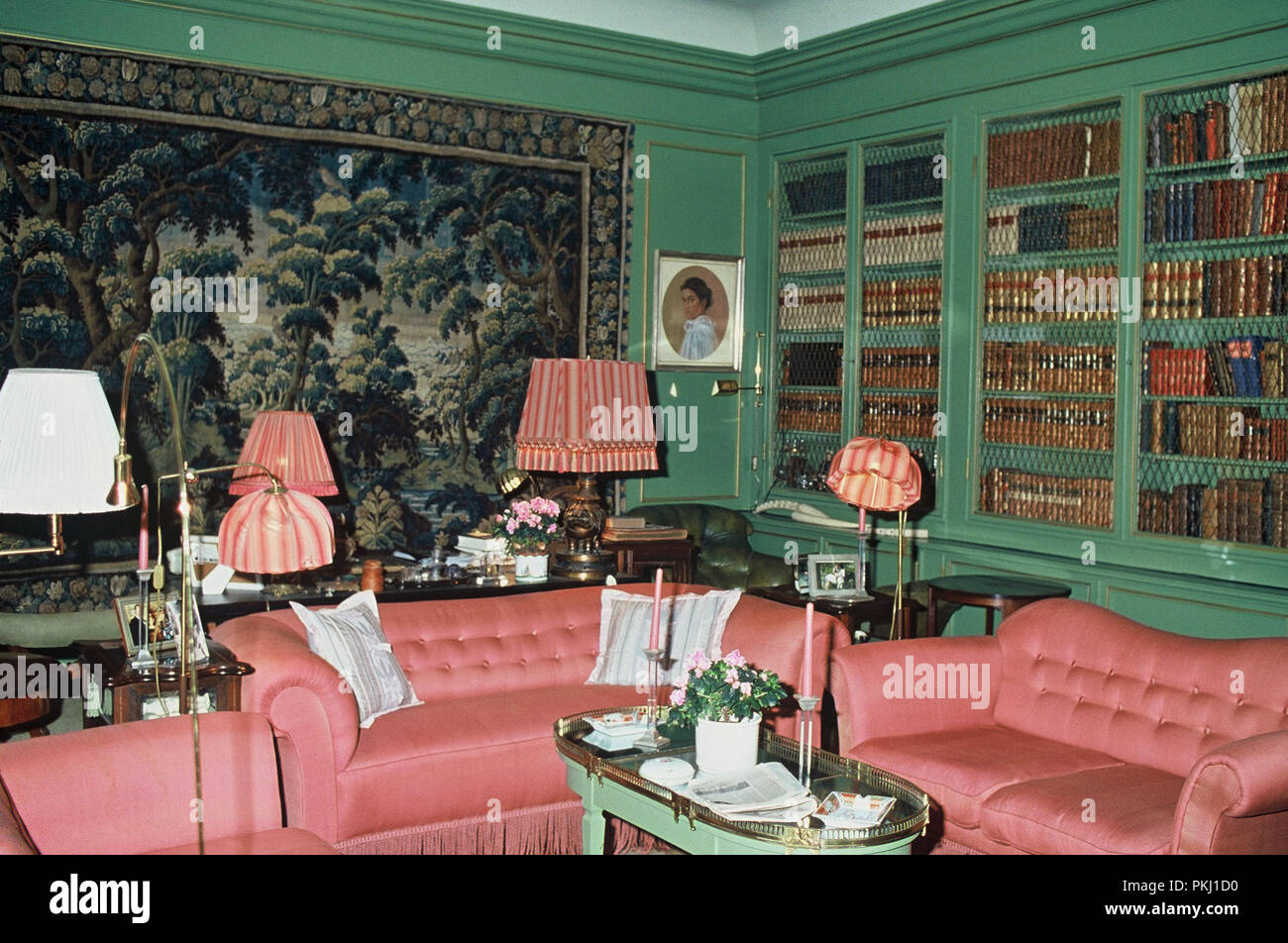 Im Haus des Familiensitz der Bismarcks Schloss Friedrichsruh nahe Hamburg, Deutschland 2006. Dans la chambre de la résidence familiale du château de Bismarck Friedrichsruh près de Hambourg, Allemagne 2006. Banque D'Images