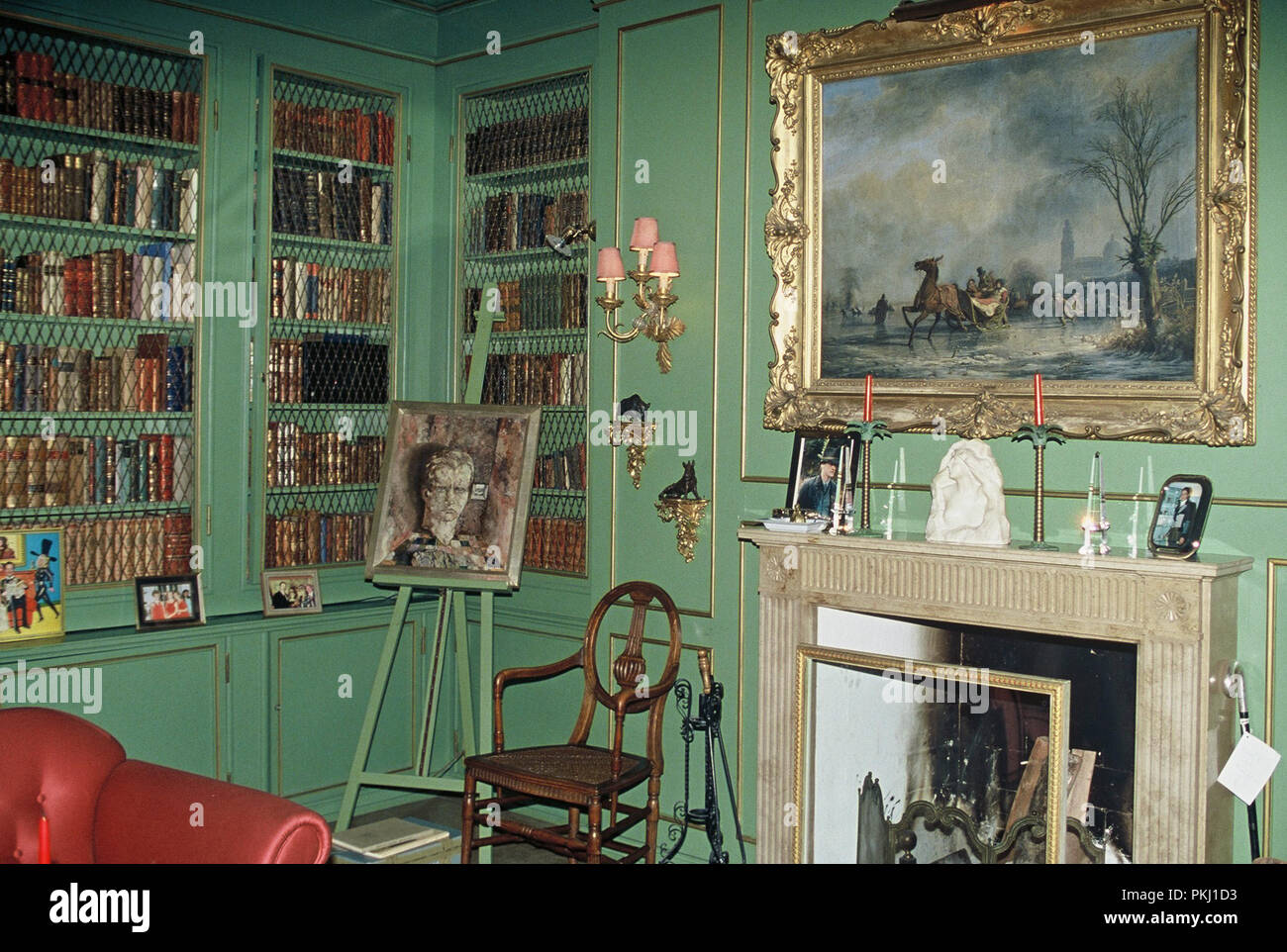Im Haus des Familiensitz der Bismarcks Schloss Friedrichsruh nahe Hamburg, Deutschland 2006. Dans la chambre de la résidence familiale du château de Bismarck Friedrichsruh près de Hambourg, Allemagne 2006. Banque D'Images