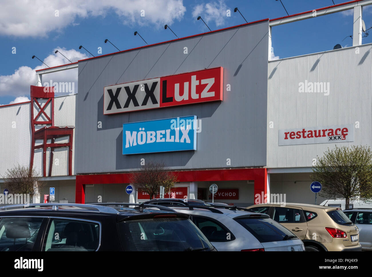 XXXLutz magasin de meubles, République Tchèque Banque D'Images