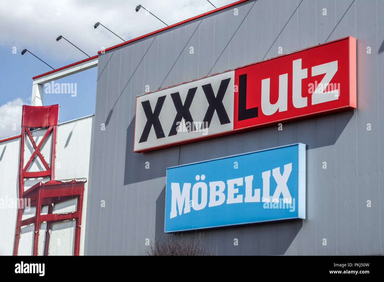 XXXLutz magasin de meubles, République Tchèque Banque D'Images