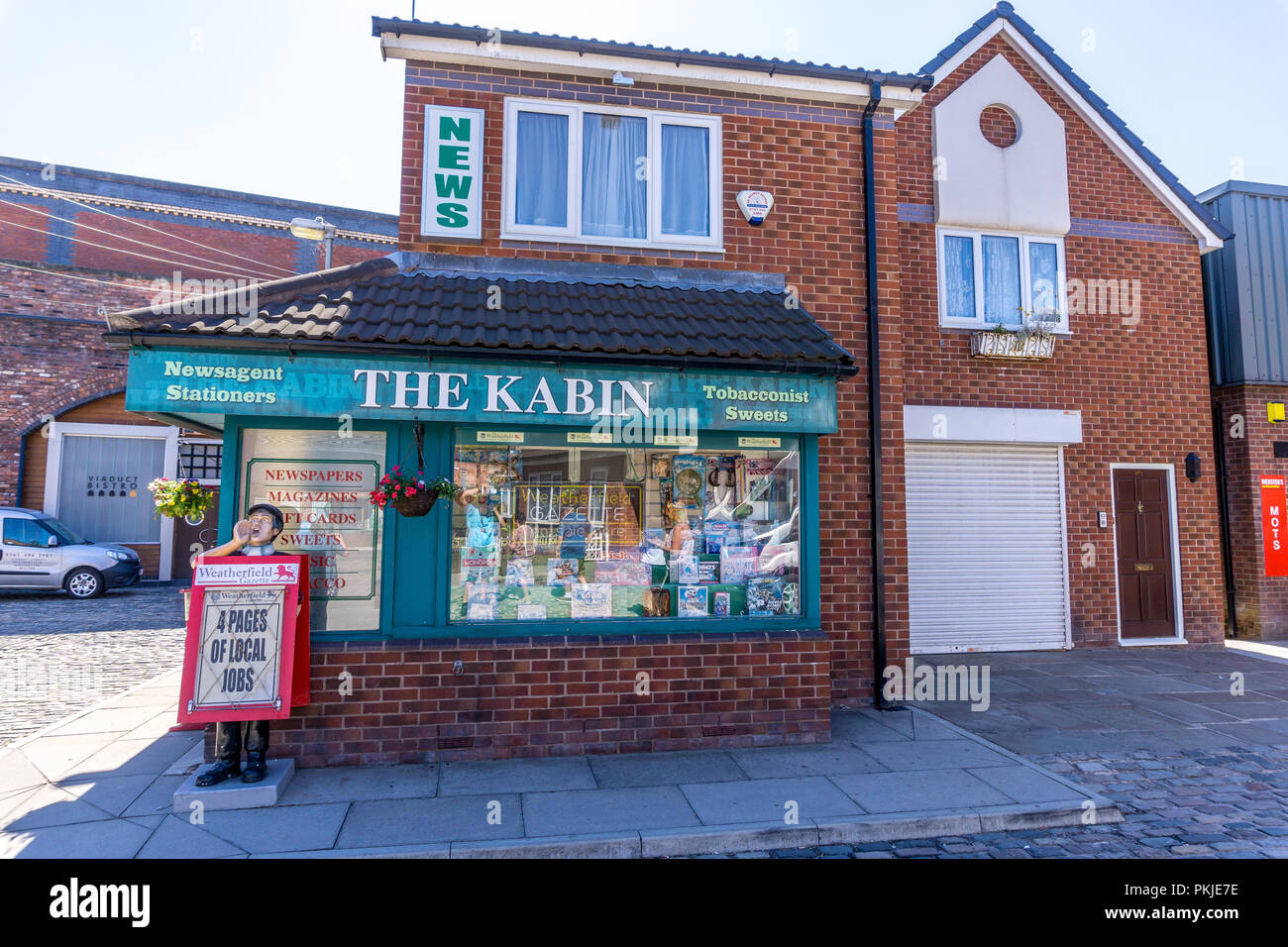 L'Kabin, Coronation Street, les Studios de la station d10, MediaCity UK, Salford M50 2EQ Banque D'Images