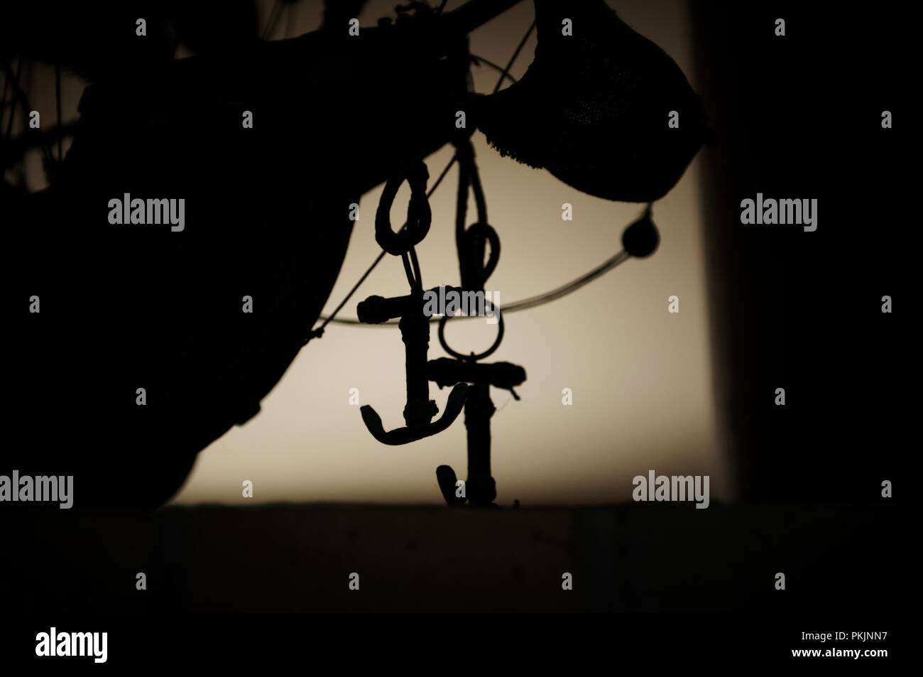 Dans un décor marin vintage accueil. Banque D'Images