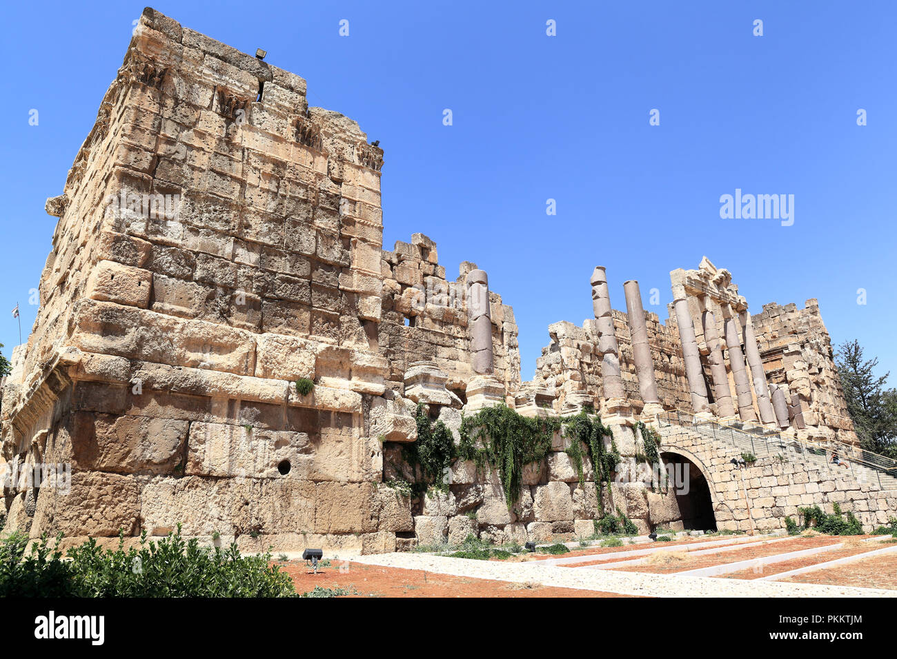Entrée de Baalbek, vestiges romains, Liban Banque D'Images