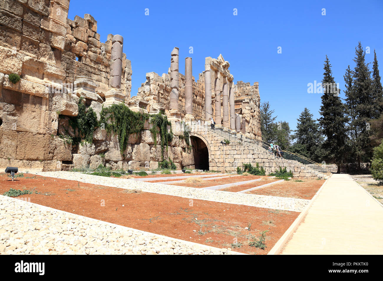 Entrée de Baalbek, vestiges romains, Liban Banque D'Images