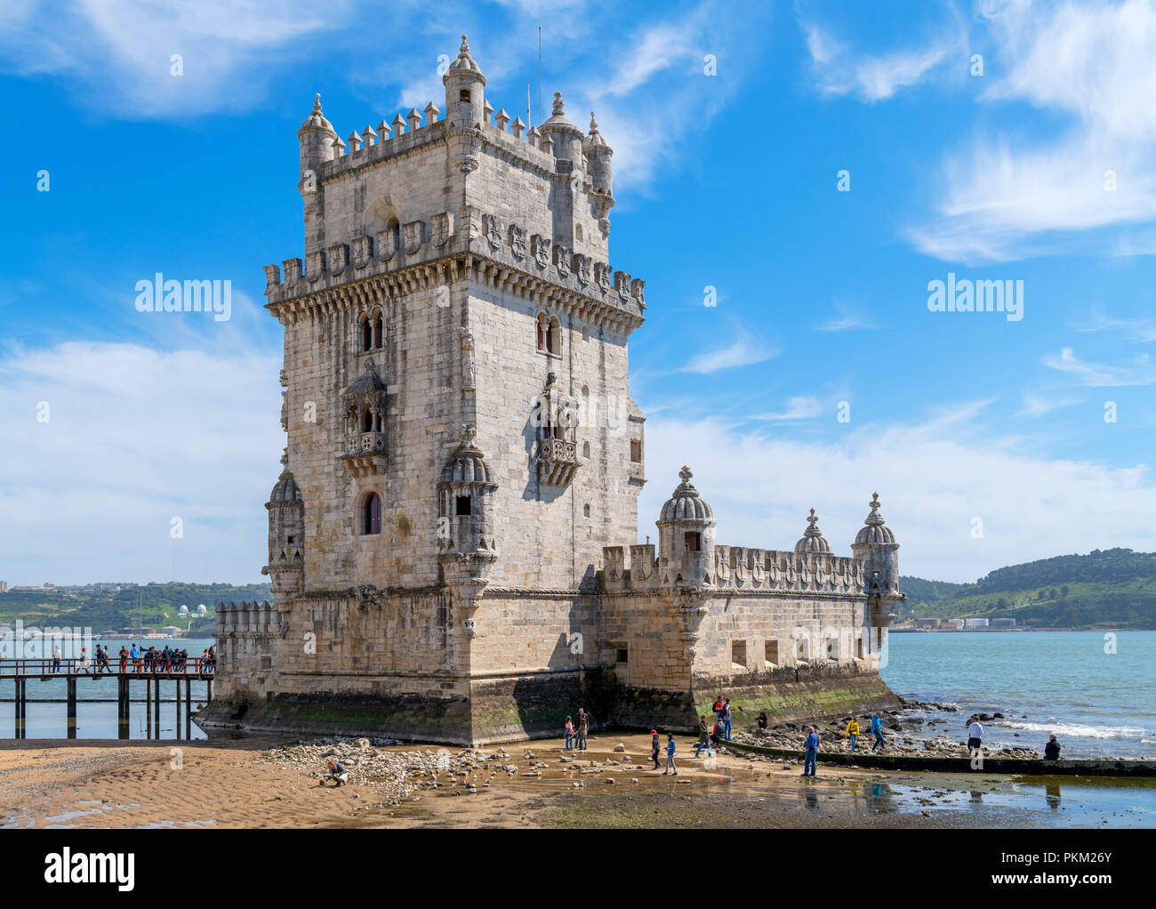 Torre de Belem ( Tour de Belém ), quartier de Belém, Lisbonne, Portugal Banque D'Images
