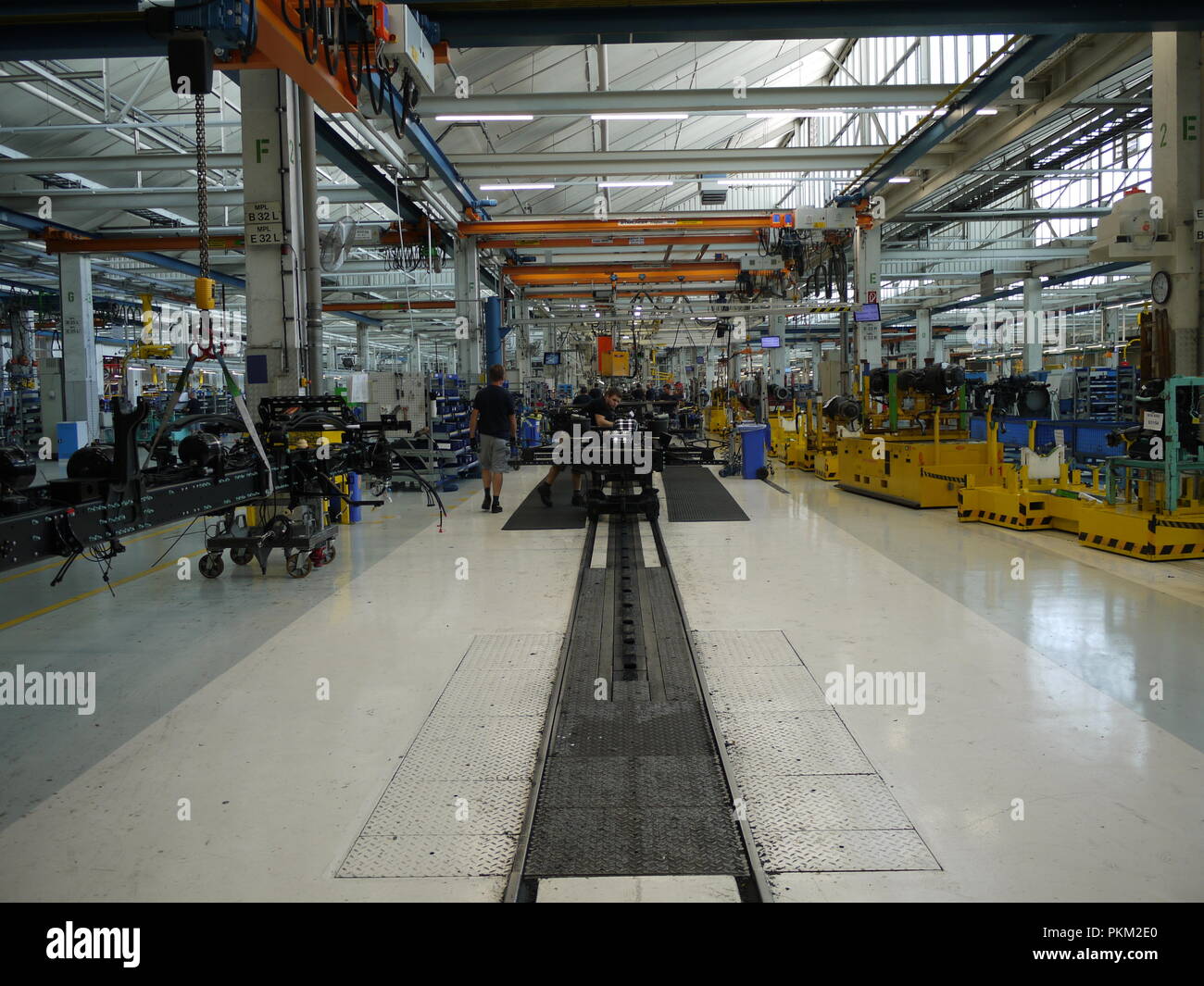 Ligne de production dans l'usine de camions de l'homme, à Steyr (Autriche) Banque D'Images