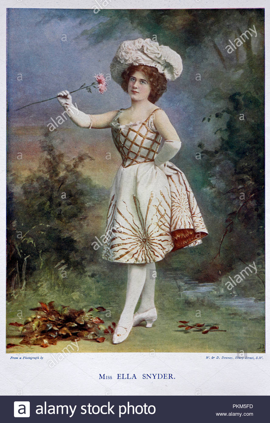 Ella Snyder portrait, était une actrice anglaise à partir de la fin de l'époque victorienne et édouardienne période, illustration couleur à partir de 1899 Banque D'Images