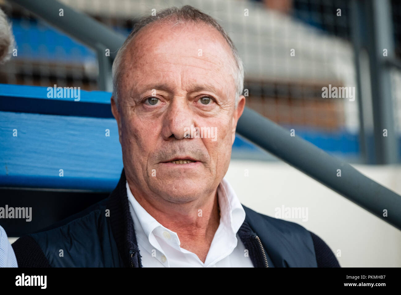 La France. 07 septembre, 2018. Bernard Lacombe est un ancien international de football français. Joueur de l'Olympique Lyonnais, il a aussi joué à Bordeaux et St et Banque D'Images
