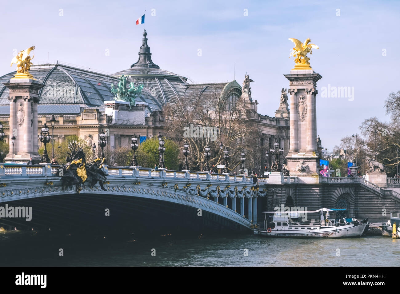 Pont Alexandre III sur une belle journée Banque D'Images