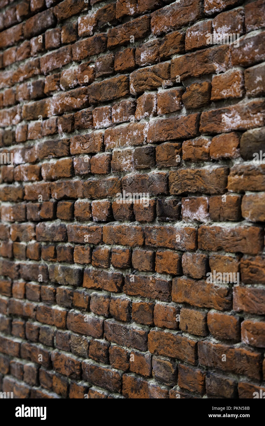 Vieux Mur de brique de boue, détail de l'histoire ancienne et Banque D'Images