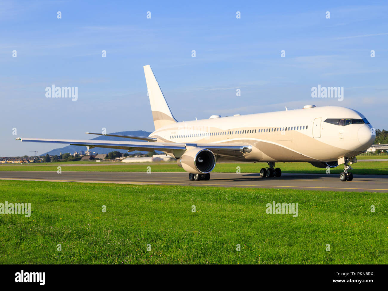 Salzbourg/Allemagne 10 Mars 2018 : le Boeing 767 de Roman Abramowitsch Banque D'Images