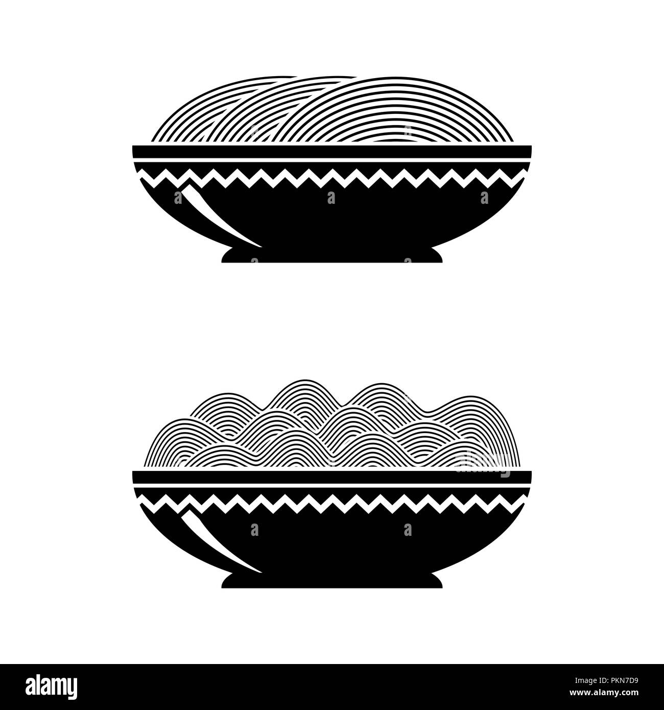 Soupe de nouilles. Spaghetti italien, durs ou des pâtes. La cuisson du déjeuner. Repas biologiques sur la plaque. Banque D'Images