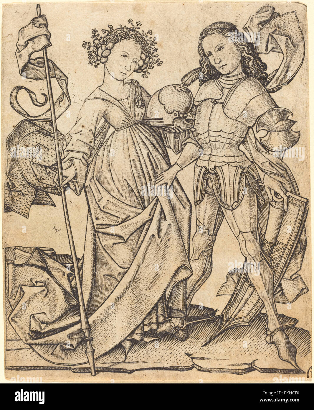 Le chevalier et la dame. En date du ch. 1460/1465. Fiche technique
