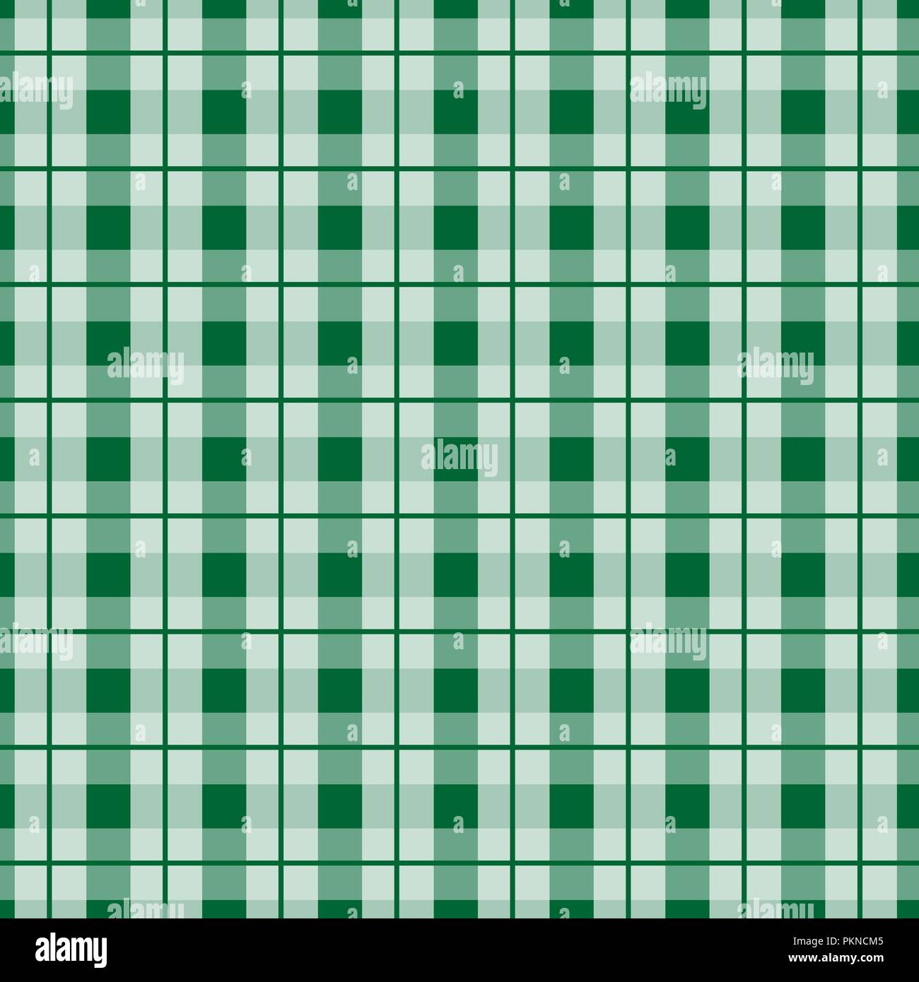 Tissu tartan vert texture dans un motif carré seamless vector illustration eps10 Illustration de Vecteur