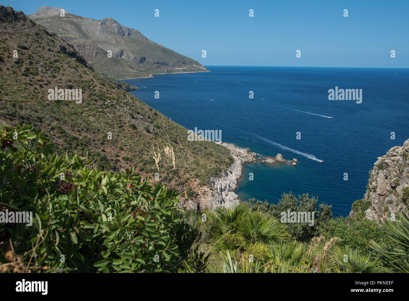 Pour l'hôtel im Nationalpark Zingaro auf Sizilien Banque D'Images