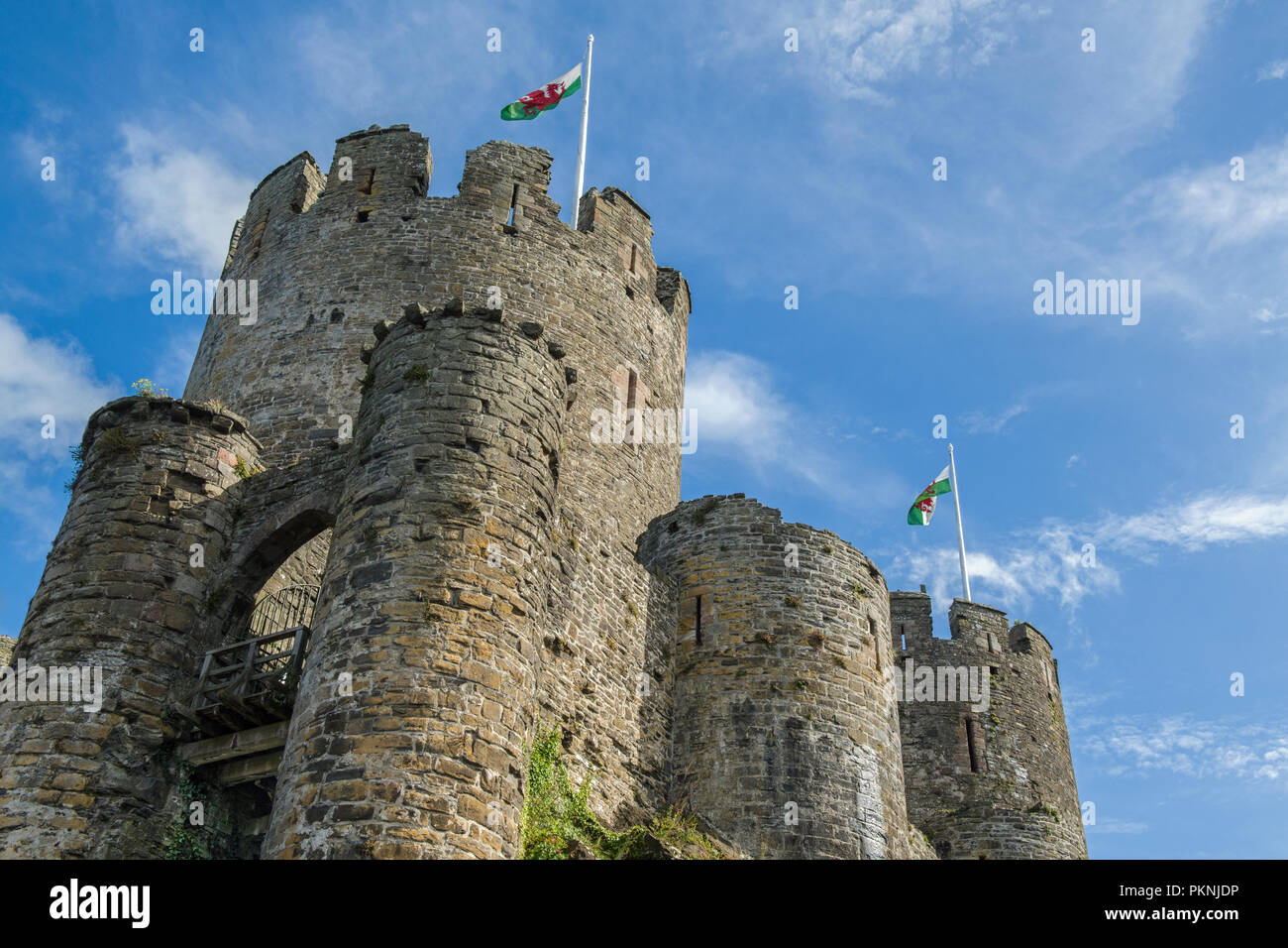 Tours du Château de Conwy dans le Nord du Pays de Galles Conwy Banque D'Images