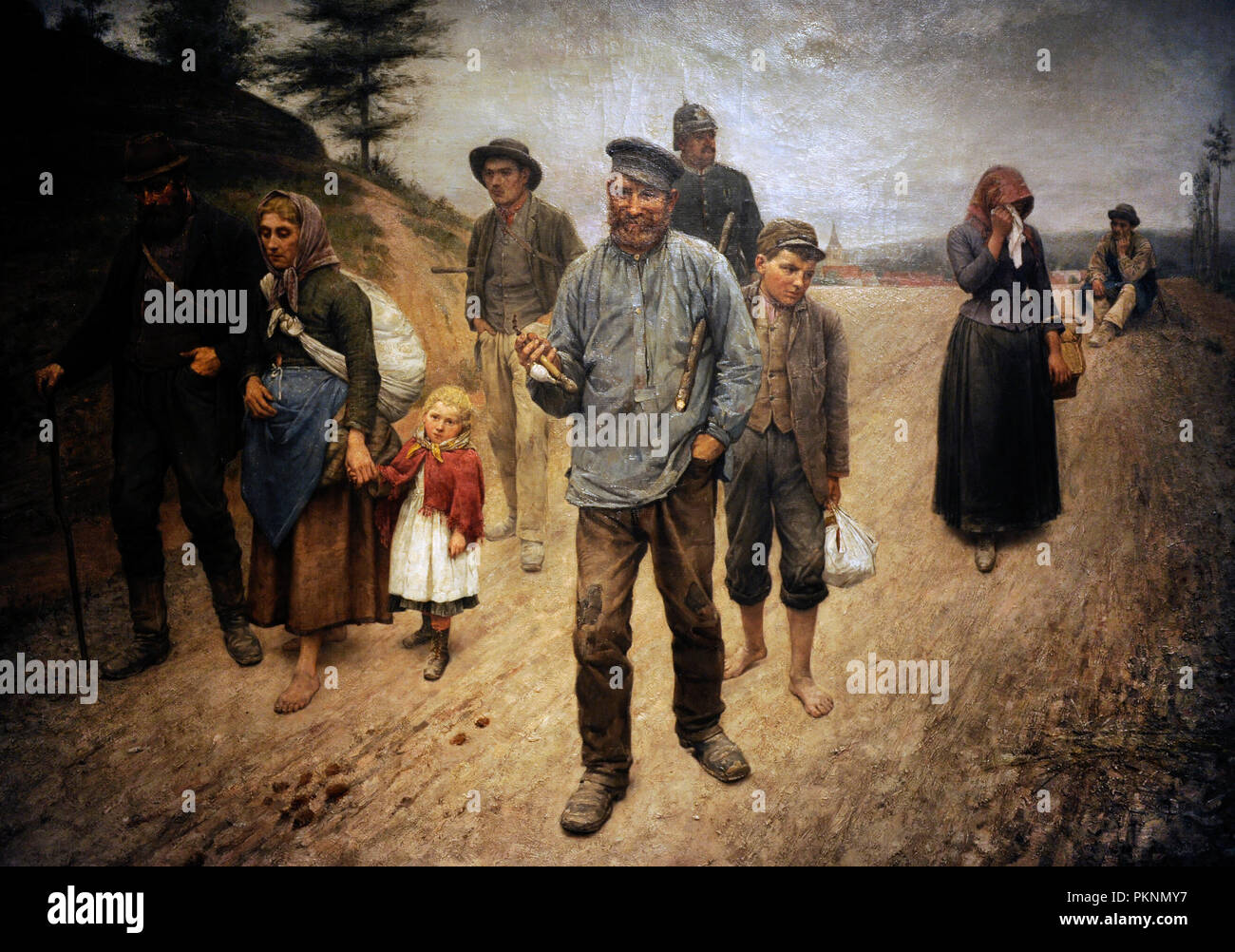 Josef Rolletscheck (1859-1934). Les personnes déplacées, 1889. Musée d'histoire allemande. Berlin. L'Allemagne. Banque D'Images