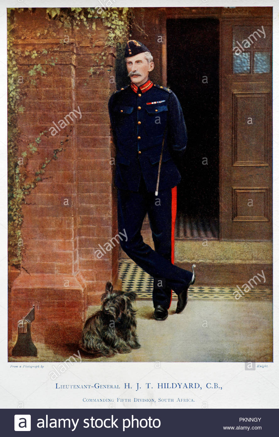 Le général Sir Henry John Thoroton Hildyard, GCB, 1846 - 1916, était un officier de l'armée britannique qui a vu le service actif dans la guerre anglo-égyptien de 1882 et la seconde Guerre des Boers. Il était officier général commandant en chef, Afrique du Sud, de 1905 à 1908. Illustration couleur à partir de 1900 Banque D'Images