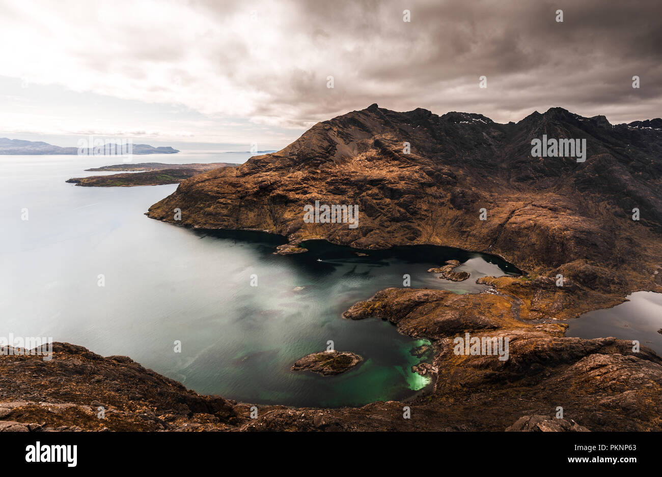 Cuillin et Loch Coruisk de Sgurr na ires Ile de Skye, Ecosse Banque D'Images