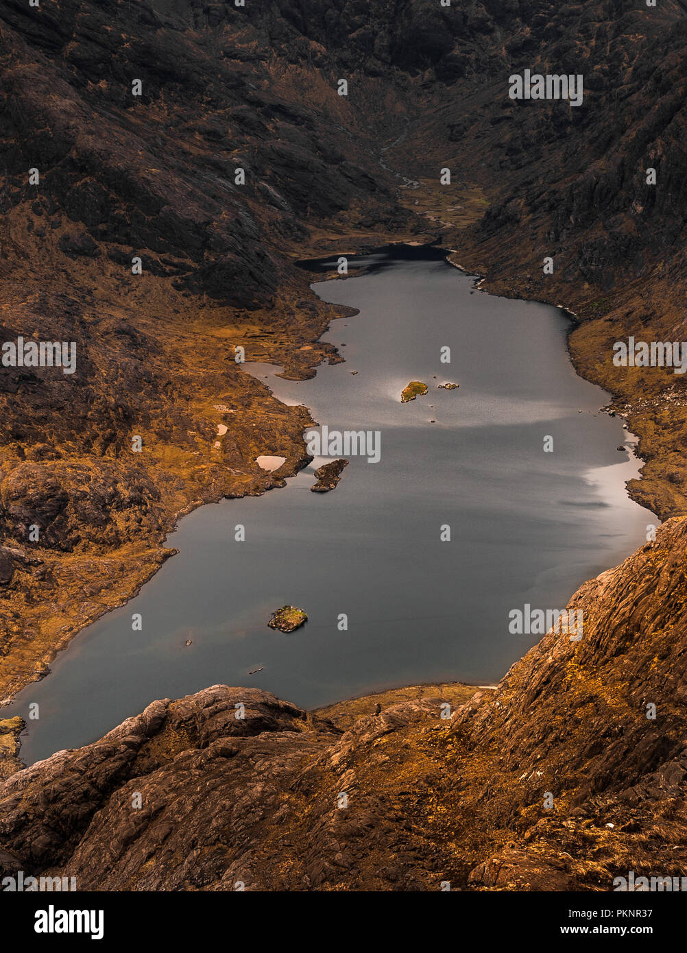 Loch Coruisk vue de Sgurr na Stri Banque D'Images