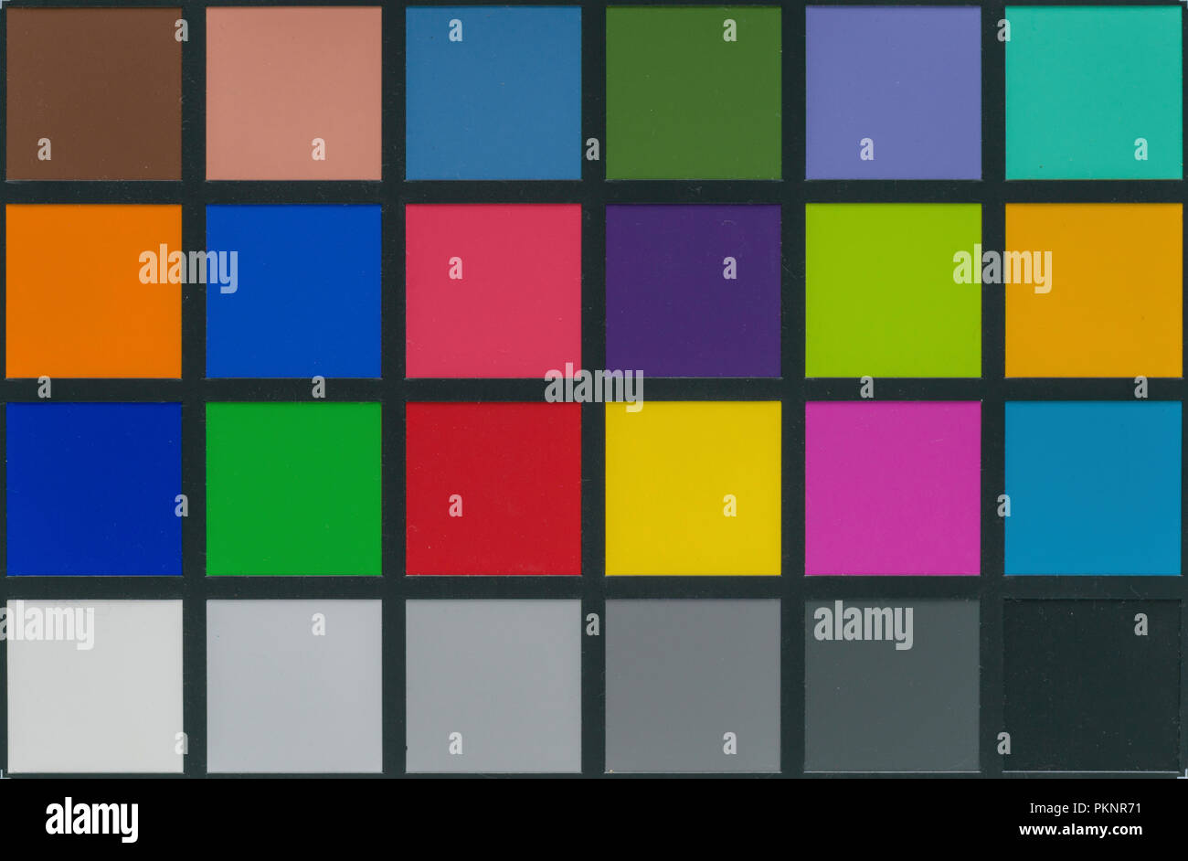 Carte de calibrage pour la photographie couleur. Banque D'Images