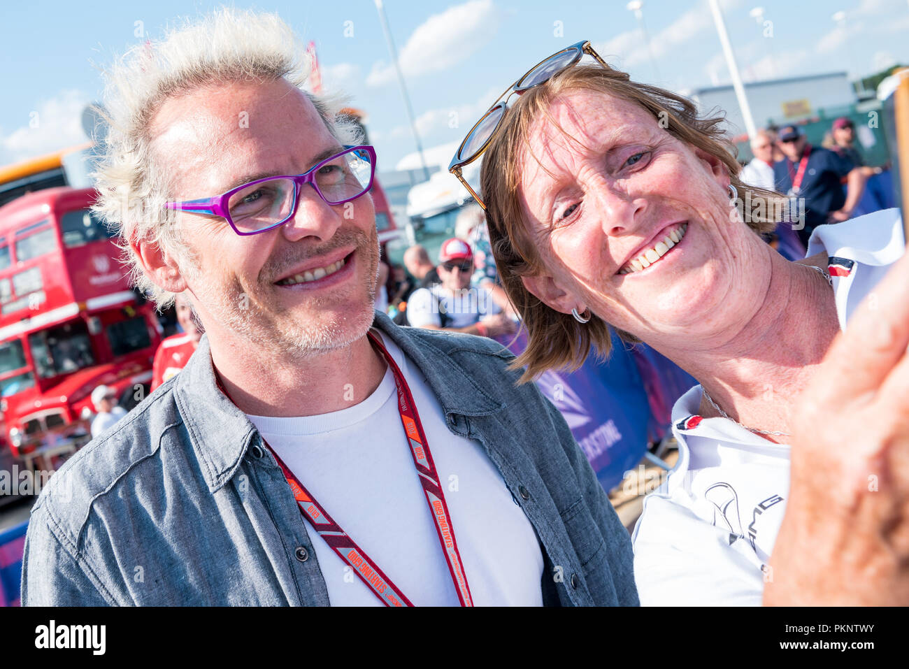 Jacques Villeneuve au Grand Prix de Grande-Bretagne 2018, Silverstone, Northamptonshire Banque D'Images