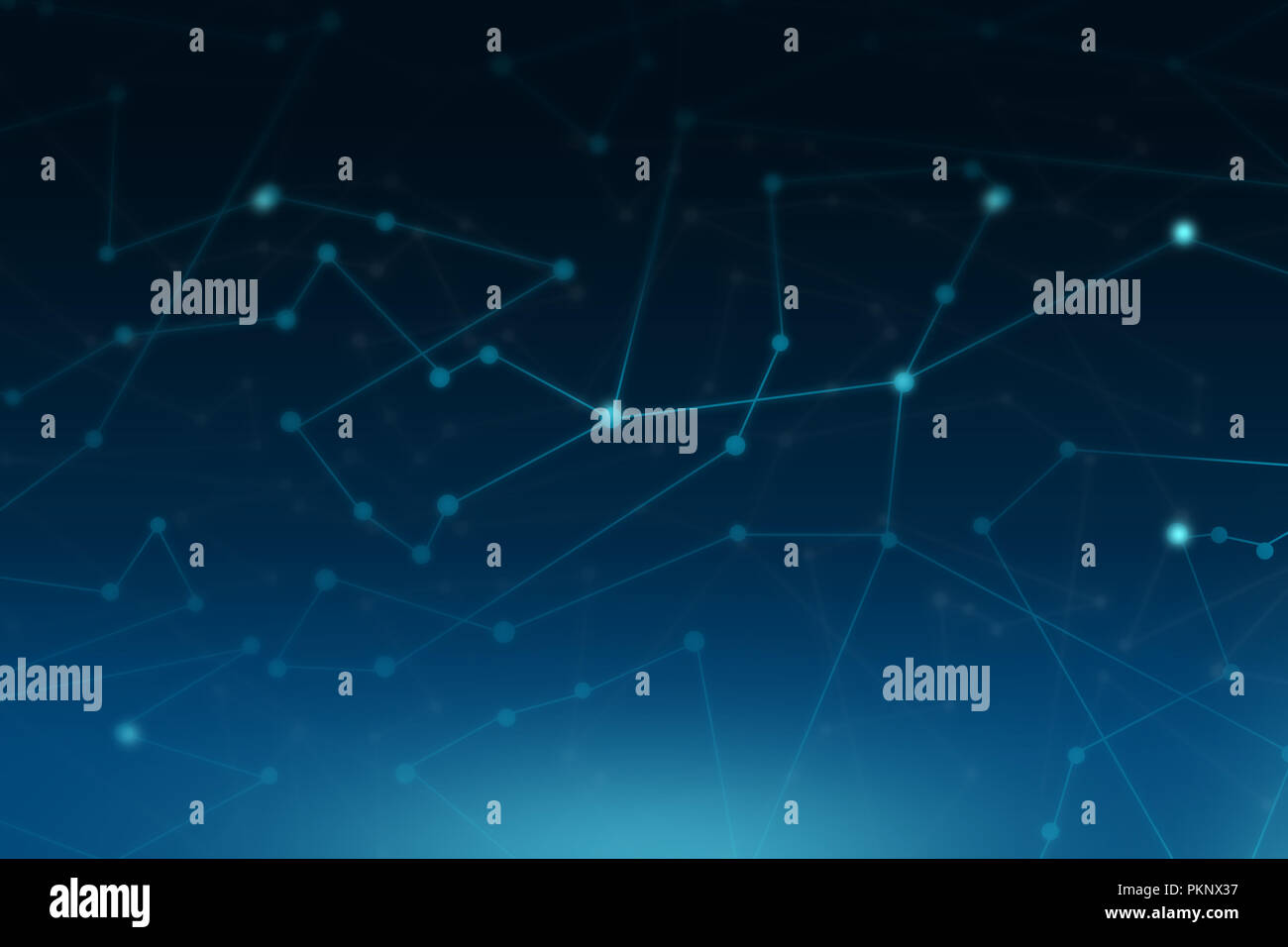 Lignes moléculaire backgorund dégradé bleu sur fond d'écran. Banque D'Images