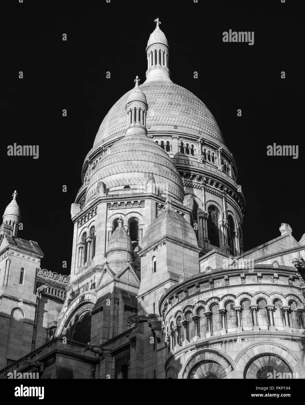 La basilique du Sacré Coeur dans le quartier de Montmartre à Paris, France Banque D'Images
