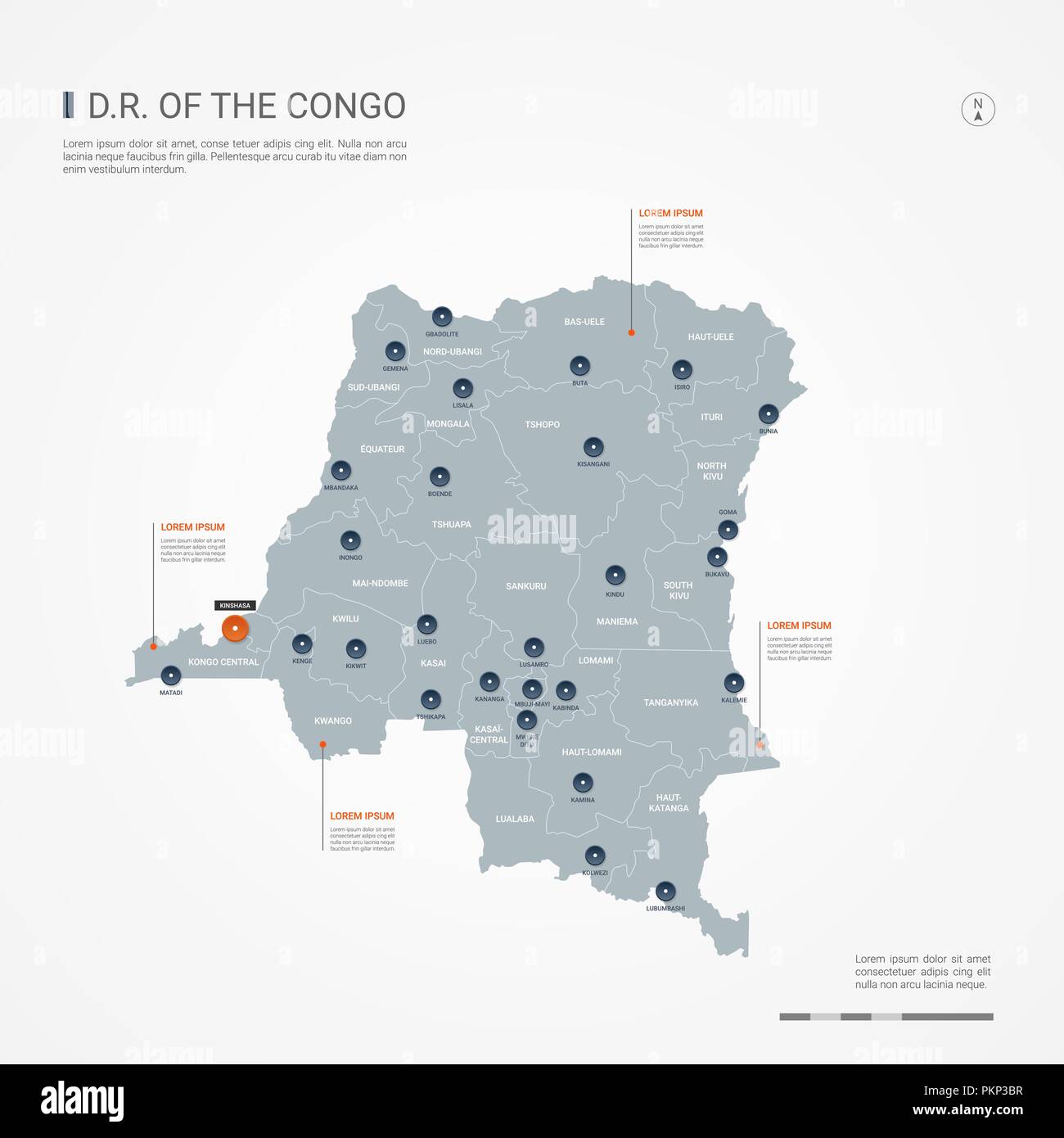 République démocratique du congo carte Banque de photographies et d ...