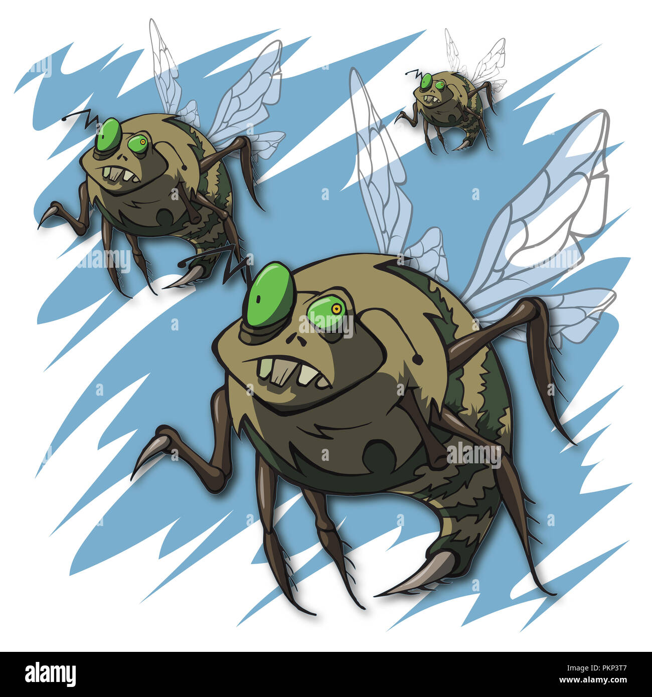 Bee zombies dans un état détérioré semi-morts-vivants Banque D'Images
