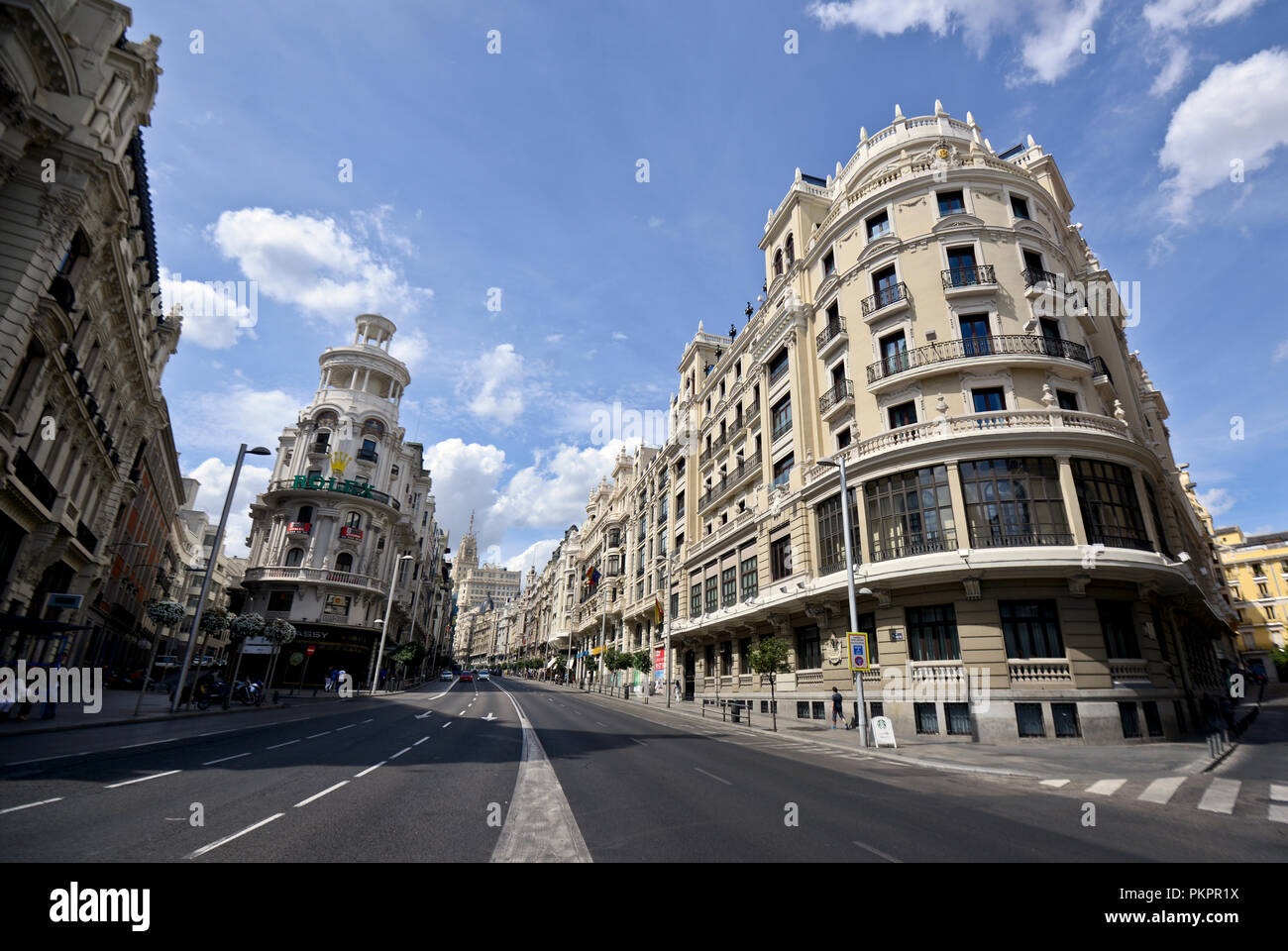 Edificio Grassy. Gran Via, Madrid, Espagne Banque D'Images