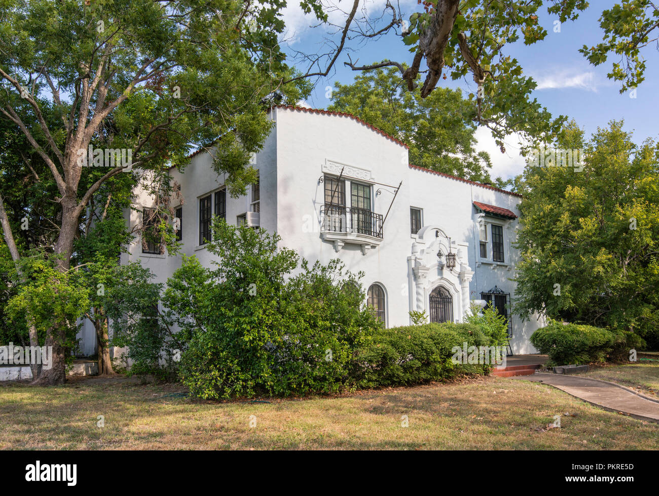Thomas et Kathryn O'Connor House, 1927, style colonial revival espagnol, le quartier historique à proximité du centre de Victoria, Texas, États-Unis Banque D'Images