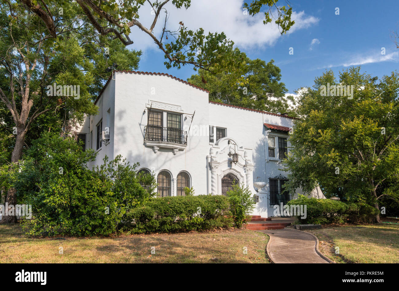Thomas et Kathryn O'Connor House, 1927, style colonial revival espagnol, le quartier historique à proximité du centre de Victoria, Texas, États-Unis Banque D'Images